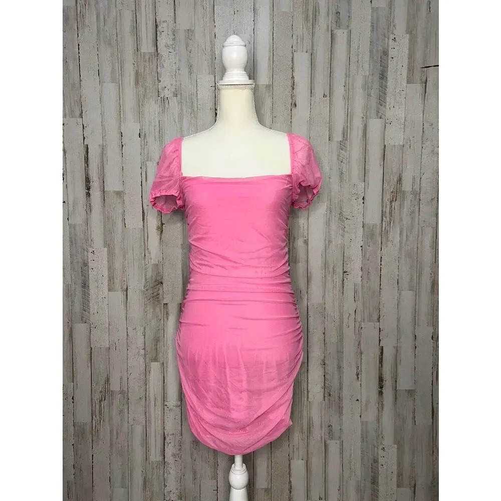NWT Princess Polly Women's‎ Size 8 Pink Charvi Ruched Mini Dress Party Dress - Picture 5 of 9